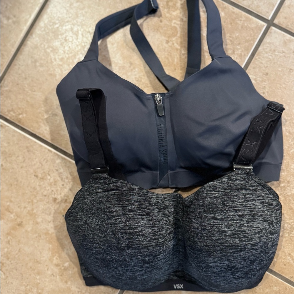 VSX Black and Gray Sports Bra Set